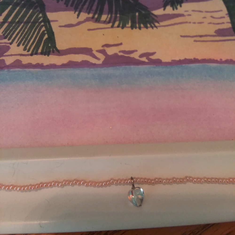 Crystal Heart Baby Pink Anklet